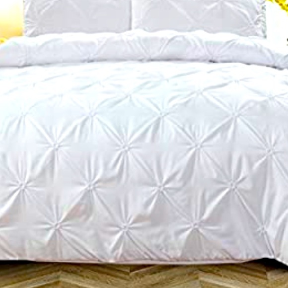 Luxury Duvet COVER Set KING 3pc. White NEW - Picture 3 of 6